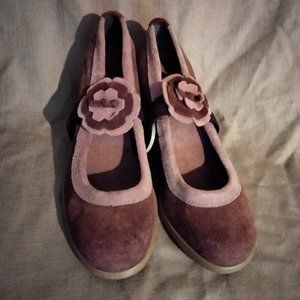 NWOT Dollhouse Dress Shoes upper Leather Purple 2 Ankle Bracelet Sz 7.5